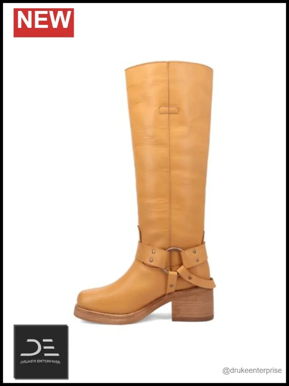 Women's Knee High Pull On Leather Western Boots